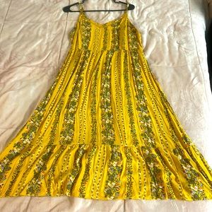 Boho yellow flower dress